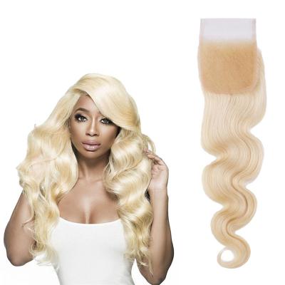 China Wholesale 100% Human Remy Hair Extensions Body Wave Wigs HT119 613 Virgin Brazilian Body Wave 4*4 Lace Closure Hair Wigs Bundles for sale