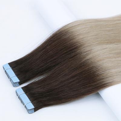 China Female American Blue American Blue Tape Hair Glue Extension Wig Long Straight Hair Waterproof Weft Wig For Woman for sale