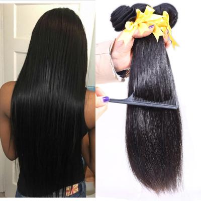 China Peruvian Straight Bundle Barely Shedding Thick Smooth Soft Remy Human Hair Weave Hair Wig Cuticle Aligned Mink Hais Bundles for sale