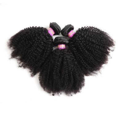 China Cheap Virgin Afro Remy Human Hair Weave Bundles HW055 Raw Mongolian Curly Kinky Curly Hair Bundles for sale