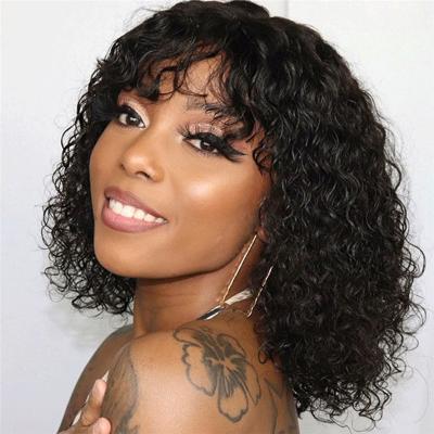 China Body Wave BOB Water Wave Hair Lace Front Wigs Pixie Cut Virgin Hair Wig Hairpiece Hairpiece for sale