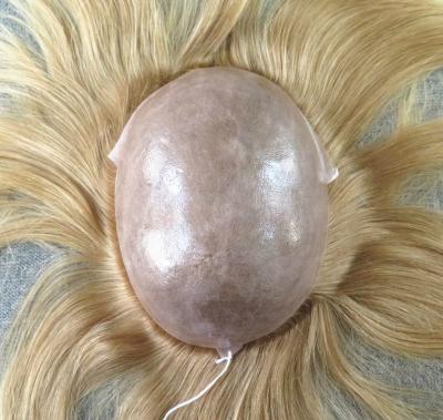 China 100% Virgin Hair Human Hair Wig HM033 613 Thin Skin PU Hairpiece 8 Inch Mens Hair Wigs Base Popular In Europe And America for sale