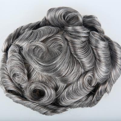 China Male Toupee Remy Hair Pieces HM087 Thin Skin PU Wig Hair Prosthesis Men Toupee Men's Hairpiece Remy Hair Pieces for sale