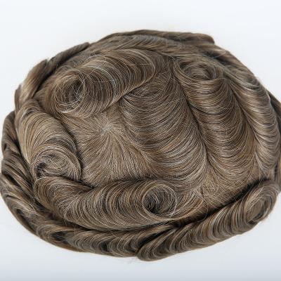 China Male Toupee Remy Hair Pieces HM088 Thin Skin PU Wig Hair Prosthesis Men Toupee Men's Hairpiece Remy Hair Pieces for sale