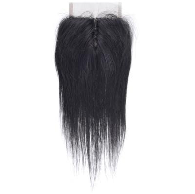 China HT001 4x4 Diversity Human Hair Toupee Virgin Brazilian Remy Human Hair Straight Hair Bundles With 4*4 Lace Closure for sale