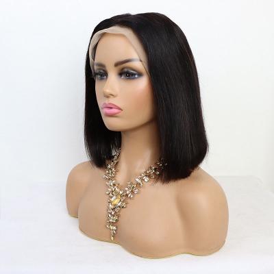 China HL538 Brazilian Straight HD Virgin Remy Wholesale Short Bob 13x4 Lace Front Wig Straight Hair Wigs Headwear For Women for sale