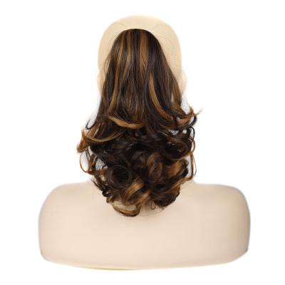 China X-Ring Hair Wig Woman Short Hair Ponytail Curly Ponytail Hair Wig for sale