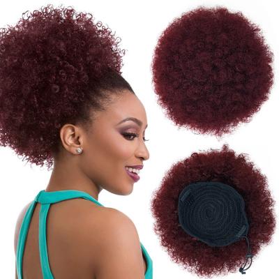 China SC06 Wholesale High Temperature Synthetic Fiber Bun Afro Curly Hair Bun Clip In Hair Extensions for sale