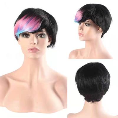 China Wholesale Synthetic Multicolor Short Headwear Curly Hair Wigs High Temperature Fiber Hair SL146 Fiber Wigs Short Curly Wigs for sale