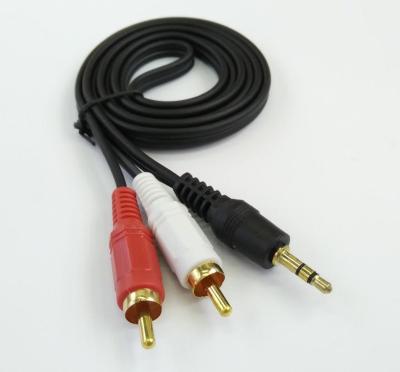 China COMPUTER 3.5mm to 2 Male Adapter RCA Audio Cable for sale