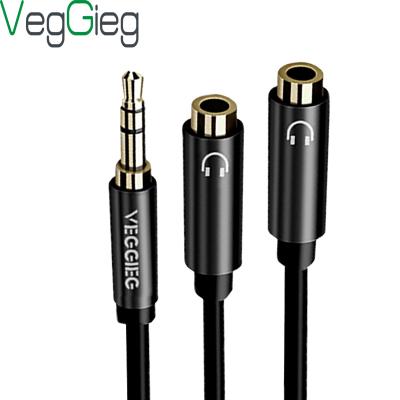 China Car OEM factory cable direct earphone Y audio splitter wire aux cable. 3.5mm Audio Jack Female To Male Splitter for sale