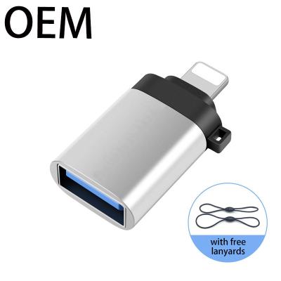 China Mobile Devices OEM Wholesale Price OTG Adapter USB3.0 Converter High Speed ​​Iphone OTG Transmission Adapt Data Snyc Charging USB Adapter for sale