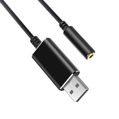 China Popular laptop price best external USB to 3.5mm USB audio adapter with 3.5mm earphone and microphone for sale