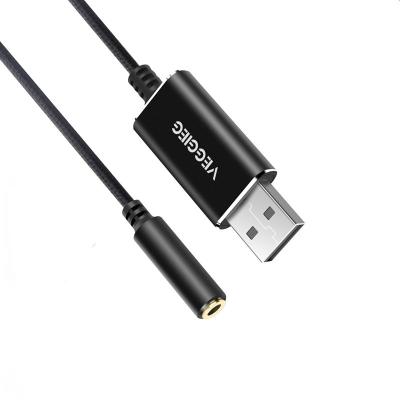 China Laptop New Arrives External Stereo Sound Card USB Audio Adapter with 3.5mm Headphones for sale