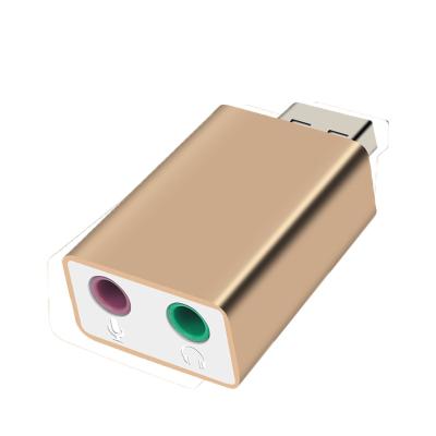 China Wholesale Hot Selling External USB Earphone To 3.5mm Adapter Audio Sound Card For Computer/Laptop for sale