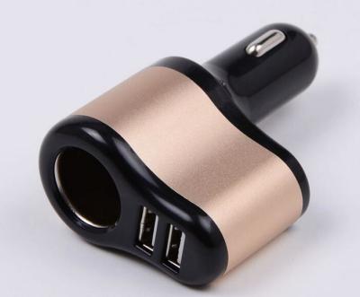 China 3 in 1 Dual USB Car Charger with cigarette lighter,  Dual Port 2.1A USB Car Charger Adapter for MOBILE PHONE for sale