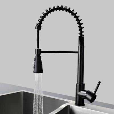 China Metered Faucets Wholesale Hot Cold Water Faucet Single Handle Brass Sink Faucets Pull Out Kitchen Faucet for sale