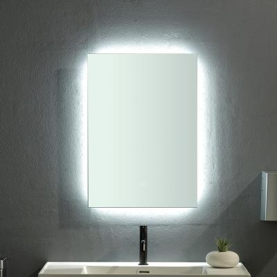 China Wholesale bright moutned wall mirror modern touch screen led light frameless bath mirrors for bathroom for sale