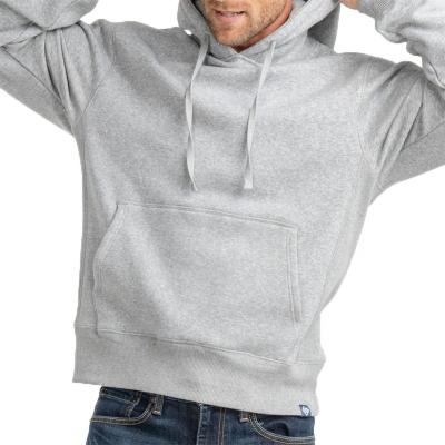 China OEM Custom Wear Heather Gray Double-Face Hood Fleece Lined Classic Hoodie Anti-Shrink Comfort for sale