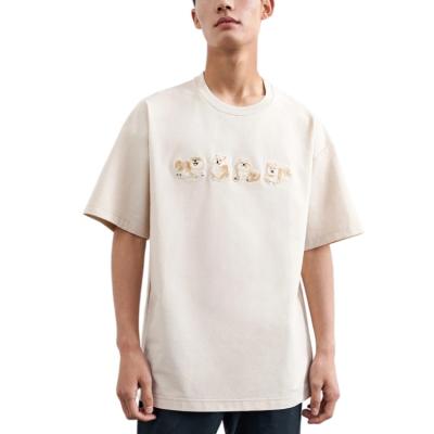 China New Anti-wrinkle Spring And Summer Embroidery Graphic T-shirt Polyester Cotton Embroidery Logo T-shirt Custom Made For Men for sale