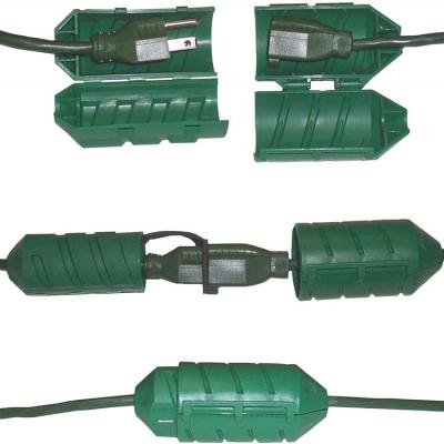 China Green PVC Waterproof Rope Lock Extension Cord Covers For Outdoor for sale