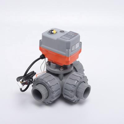 China General Motorized PVC 3 Ways Valve for sale