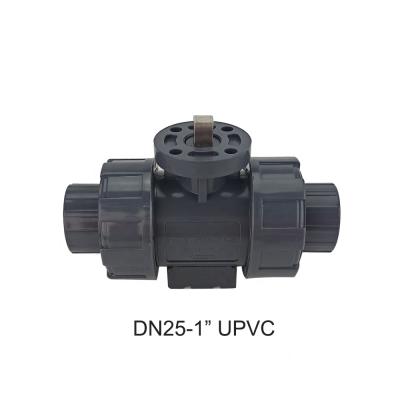 China General Elevated Deck Ready For Actuator UPVC Double Union Ball Valve Genuine EPDM Or FPM Seal for sale