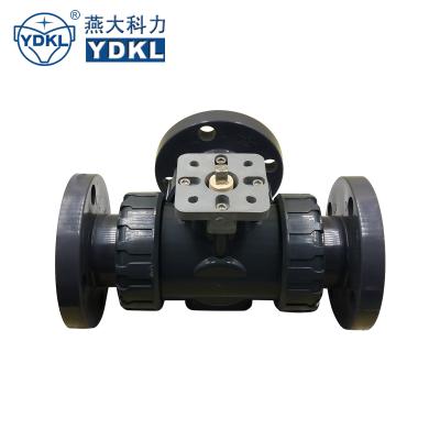 China General 3 Way PVC 40mm Solvent Welding Swimming Pool Electric Diverter Ball Valve for sale