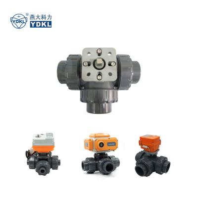 China General 1 1 2 PVC 34 Plastic Electric PVC Valve 3 Way PVC Valve for sale