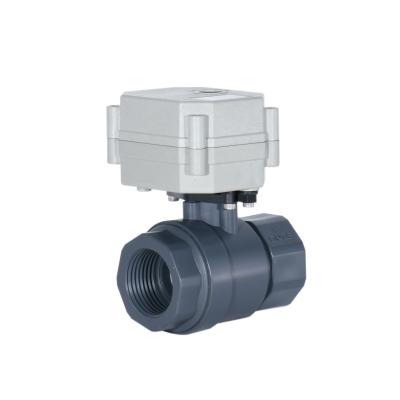 China General AC/DC 5V 12V 24V 110V 220V Mini Motorized Plastic Valve For Water Treatment for sale