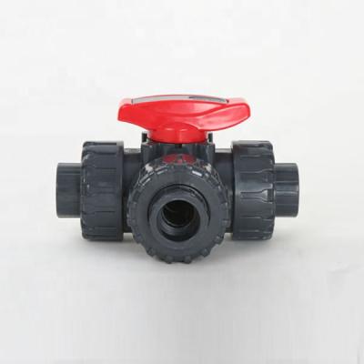 China YDKL General Brand 32mm Type PVC 3 Way Ball Valve for sale