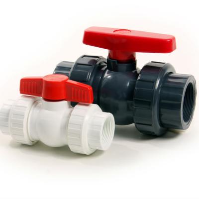 China General Agriculture Irrigation PVC 2 Pcs Ball Valve for sale