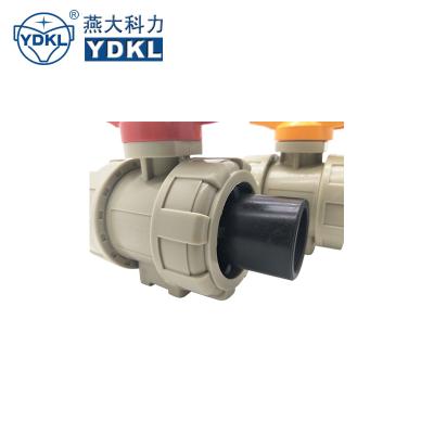 China General Sizes All 1 Inch 4 Inch Union PVC Plastic Ball Valve To Inch PVC ppr pph pp for sale