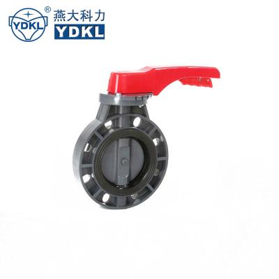 China General YDKL water small manual ptfe operate wafer motorized butterfly valve price for sale