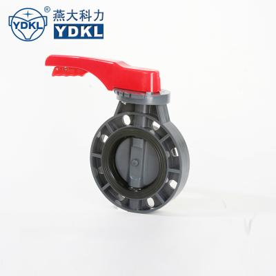 China General Wafer Type Butterfly Valve PVC Manual Or Pneumatic Electric Actuator Or for sale