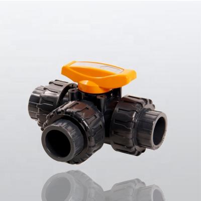 China KLBVQ63 General PVC Three 3 Way Manual Valve DN50-2