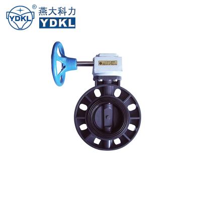 China General Chemline Plastics Manual Pneumatic Electric PVC Electric Flanged Butterfly Valves for sale