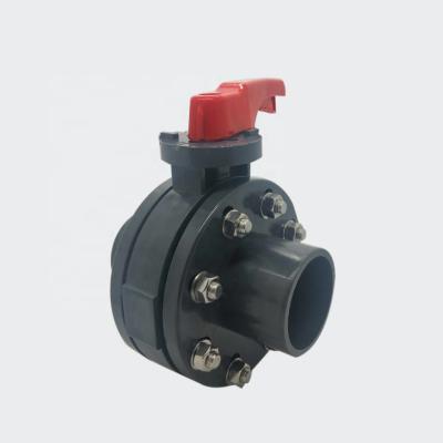 China General PVC plastic butterfly valve with flange (include stainless bolt) for sale