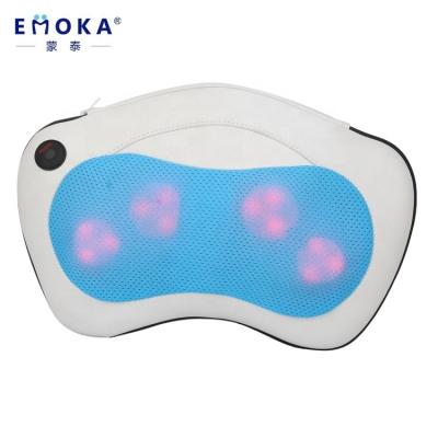 China Body Shiatsu Neck Knead Cervical Spondylosis Vibration Massage Back Heat Pillow for sale