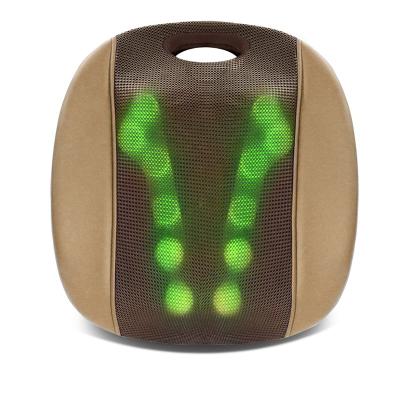 China 3D Body Electric Heating Therapy Function Car Seat Back and Neck Massager Kneading Cushion for sale