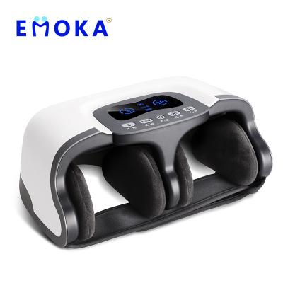 China Knee Massager For Arthritis EMOKA Patent Heat Two Arthritis Patent Electric Vibrating Infrared Wram Air Compress Knee Massager Heat Two for sale