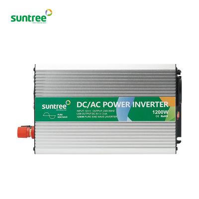 China Home appliance 12v 24v 120v dc to ac power inverter car pure sine wave inverter 1200w for sale