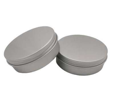 China Other 10g 10ml Silver Aluminum Cosmetic Jar Packaging Tin Box Eye Cream Small Empty Metal Round Tin Can for sale