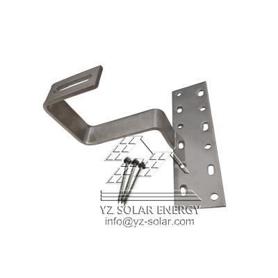 China SUS304 YZ SUS304 Stainless Steel Solar Brackets PV Tile Roof Hook 02 For Ceramic Roof for sale