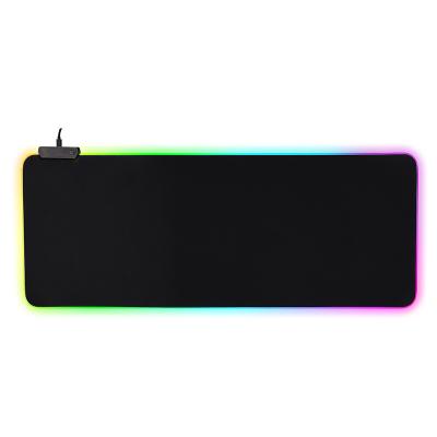 China High Quality Eco-friendly Factory Price RGB Mouse Pad Rubber USB Game Connect RGB Led Lighting Mouse Pad for sale