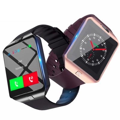 China Waterproof Sim Card Smartwatch Call BT Android Watch Touch Screen Smart Watch Men Phone Camera Bracelet DZ09 for sale