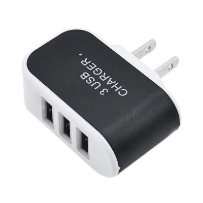 China 2A Fast Charging Portable Mini USB Ports Travel MP3 GPS Tablet Mobile Phone Hot Selling 3 USB Wall Power Adapter USA Charger For iPhone 12 Pro Max for sale