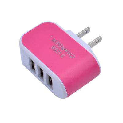 China New Arrival 3 Ports 3.1A Triple Ports USB Wall Travel Charger Adapter EU Plug Mobile Phone Home Charger MP3 GPS Cell Phone Tablet For Iphone 12 for sale