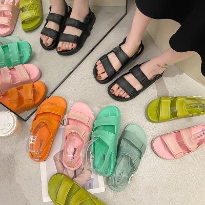 China Fashion trend candy color ladies slipper flat sandals women outdoor summer casual shoes sandals for sale