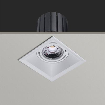 China Dimmable industrial adjustable downlight led anti-glare 7w 10w 20w 30w cob ceiling square recessed down lights for sale